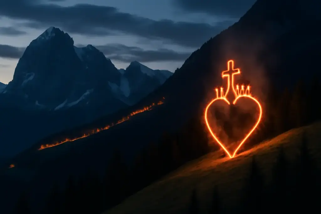 Quando si accendono i fuochi del Sacro Cuore in Sudtirolo? Spettacolo naturale e spirituale tra le montagne